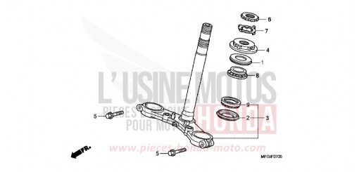 TIGE DE DIRECTION CB600FA de 2010